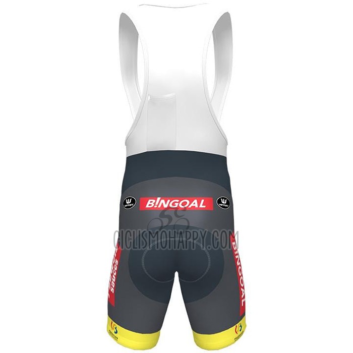 Allonie Bruxelles Cycling Jersey Bib Short 2021 Men Short Sleeve Yellow